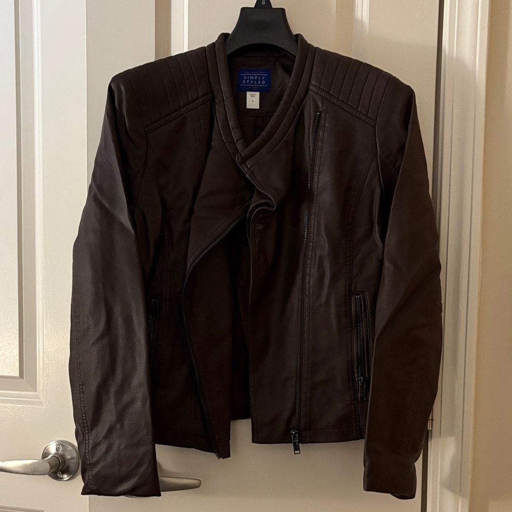 Sears Dark Brown Leather Jacket for Women